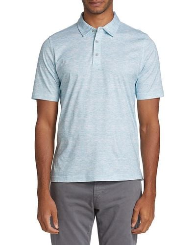 Saks Fifth Avenue Saks Fifth Avenue Slim Fit Collared Polo - Blue