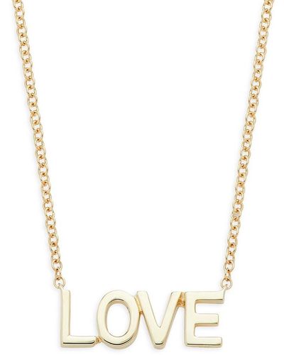 EF Collection 14K Love Pendant Necklace - Natural