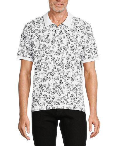 Robert Graham Collins Classic Fit Paisley Polo - White