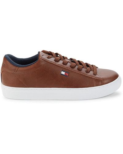 Tommy Hilfiger Logo Round Toe Trainers - White