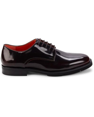 Saks Fifth Avenue Emiliano Leather Derby Shoes - Black