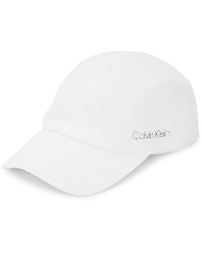 Calvin Klein Terry Logo Tennis Cap - White