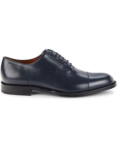 Bally Abram Leather Oxford Shoes - Blue