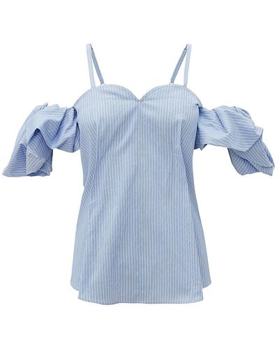 JW Anderson Off-the-shoulder Camisole Top - Blue