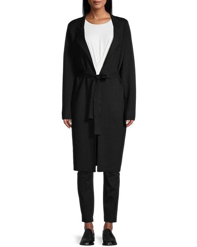 Donna Karan Wrap Coat - Black