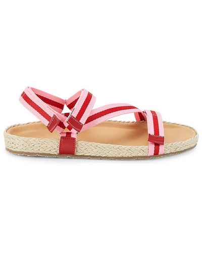Saks Fifth Avenue Fabiana Woven Leather Sandals - Pink