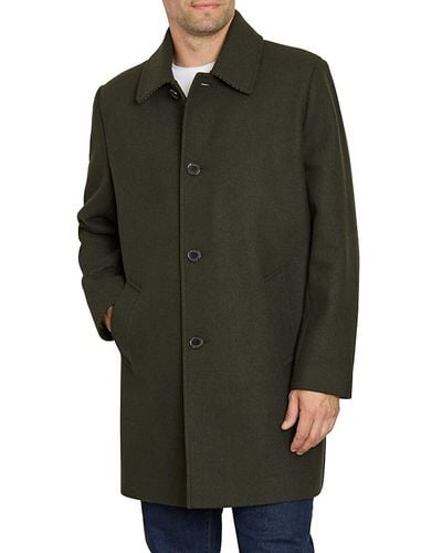 Sam Edelman Textured Wool Blend Coat - Green
