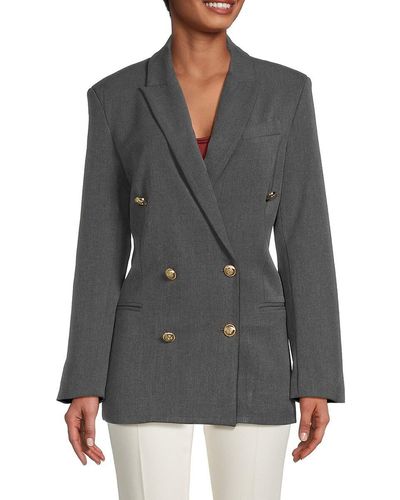 Endless Rose Double Breasted Blazer - Gray