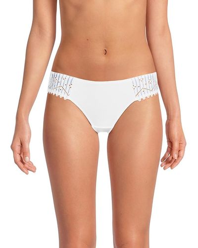 Maison Lejaby Lace Trim Bikini Panty - White