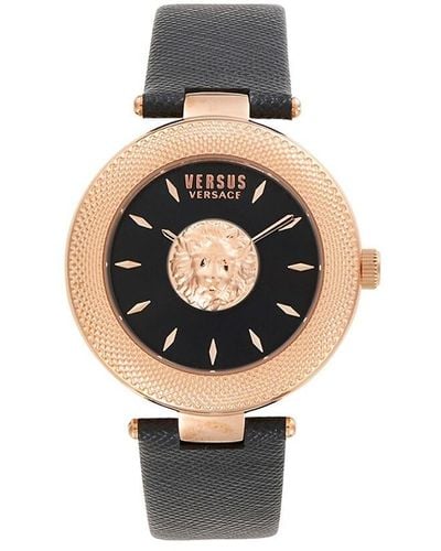 Versus 40mm Ip Rose Goldtone Stainless Steel Leather Strap Analog Watch - Multicolour