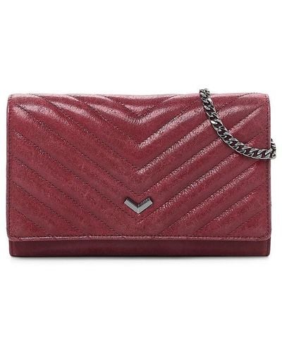 Botkier Soho Quilted Leather Wallet On A Chain - Red
