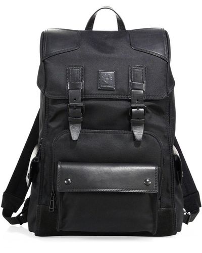 Belstaff Roadmaster Leather Trimmed Backpack - Black