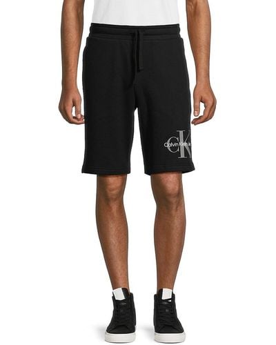 Calvin Klein 'Logo Fleece Shorts - Black