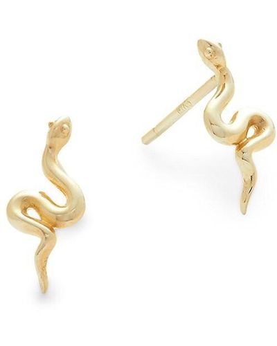 Saks Fifth Avenue Saks Fifth Avenue 14K Snake Stud Earrings - Metallic