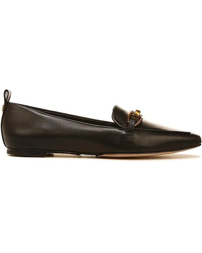 Veronica Beard Champlain Pointed Toe Leather Bit Loafers - Black