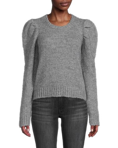 10 Crosby Derek Lam Locken Puff Sleeve Alpaca Blend Jumper - Grey