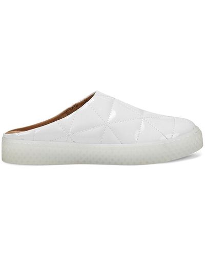 Aerosoles Quilted Faux Leather Mules - White
