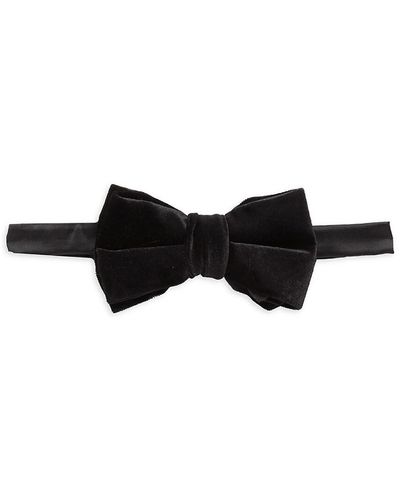 Saks Fifth Avenue Velvet Pre-Tied Bow Tie - Black