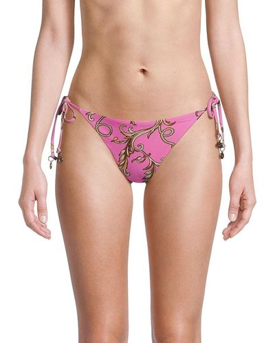 MILLY Tie Side Bikini Bottom - Pink