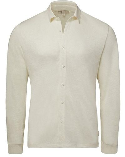 Onia Dylan Striped Linen Shirt - White