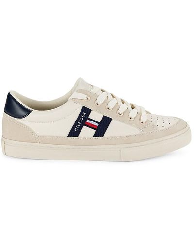 Tommy Hilfiger Logo Perforated Sneakers - White