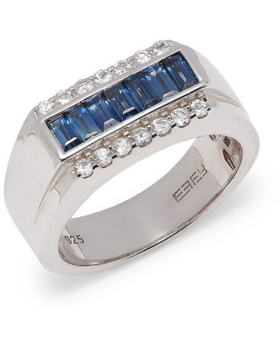 Effy Sterling Silver & Sapphire Ring - White