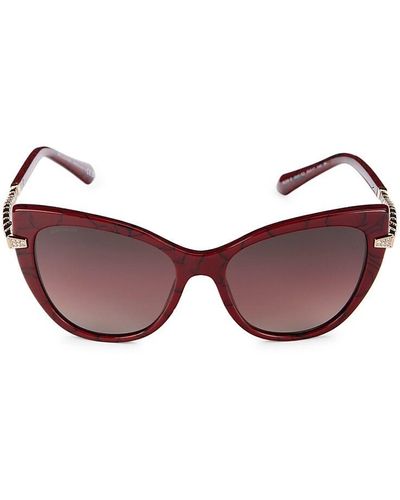 BVLGARI 55mm Cat Eye Sunglasses - Red