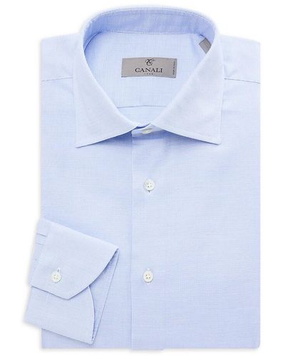 Canali Textured Dress Shirt - Blue