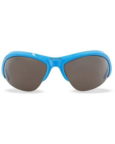 Balenciaga 91mm Shield Sunglasses - Blue