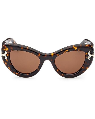Emilio Pucci 50Mm Cat Eye Sunglasses - Brown