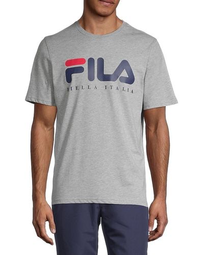 Fila Logo Cotton-blend T-shirt - Gray