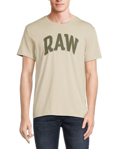 G-Star RAW Raw University Graphic Tee - Natural