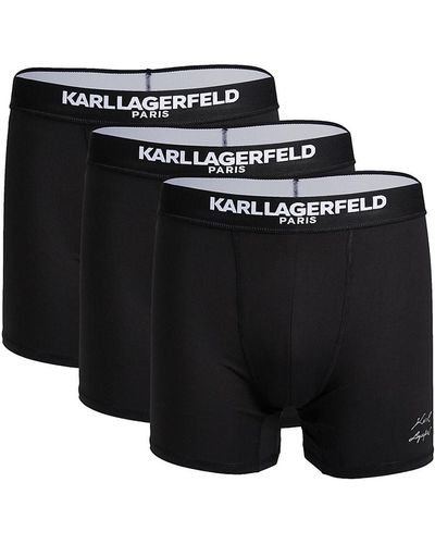 Karl Lagerfeld 3 Pack Boxer Shorts - Black