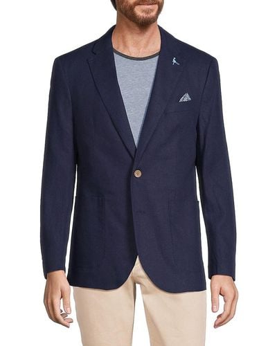 Tailorbyrd Linen Blend Sportcoat - Blue