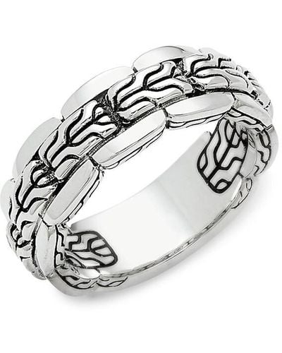 John Hardy Classic Chain Sterling Silver Ring - White