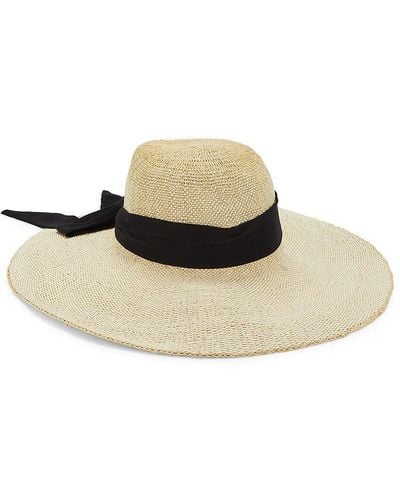 San Diego Hat Contrast Trim Paper Sun Hat - Natural