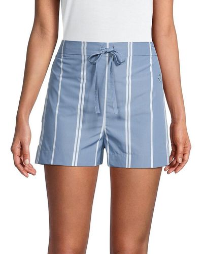 Jil Sander Striped Drawstring Sleep Shorts - Blue