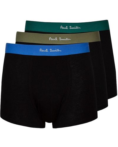 Paul Smith '3-Pack Logo Trunks - Black