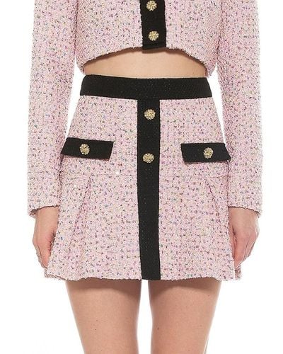 Alexia Admor Alison Tweed Mini Skirt - Pink