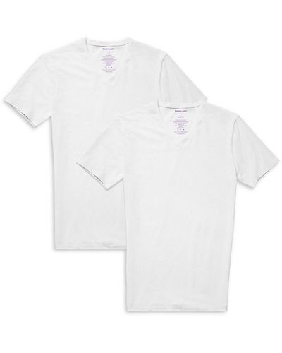 Tommy John '2-Pack High V Neck Undershirts - White