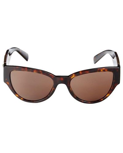 Versace 55mm Oval Sunglasses - Brown