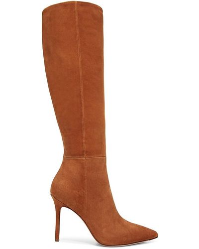 Veronica Beard Lisa Suede Knee High Boots - Brown