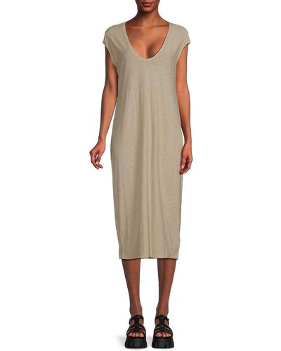 James Perse Sleeveless T-shirt Dress - Natural
