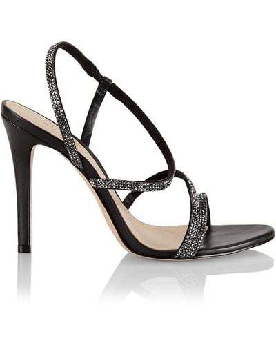 SCHUTZ SHOES Mariah Crystal-embellished Stiletto Sandals - Metallic