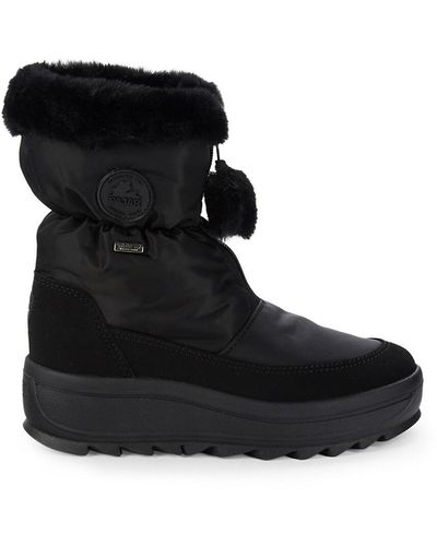 Pajar Toby Faux Fur-Trim Ankle Boots - Black