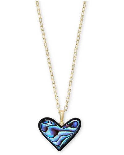 Kendra Scott Poppy 14k Goldplated & Abalone Heart Pendant Necklace - Metallic