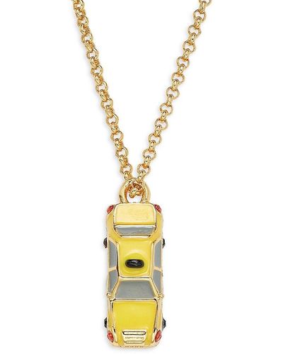 Kate Spade Goldtone & Cubic Zirconia Taxi Pendant Chain Necklace - Metallic