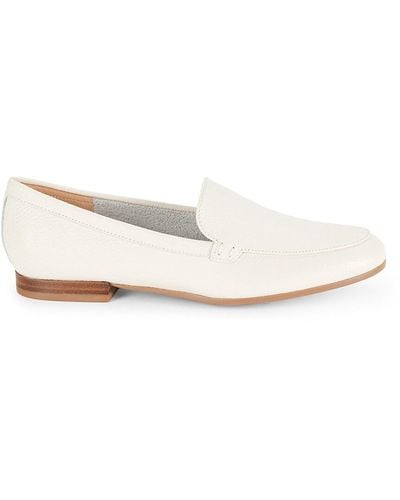 Marc Fisher Docida Leather Loafers - White