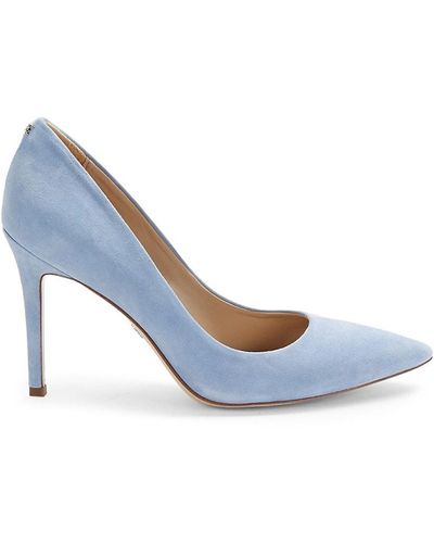 Sam Edelman Hazel Point-Toe Suede Court Shoes - Blue