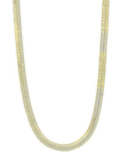 Sterling Forever 14K Goldplated Herringbone Chain Necklace/18" - Natural